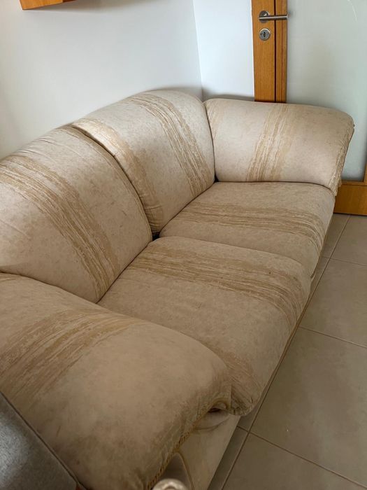 Sofa branco tecido alcantara