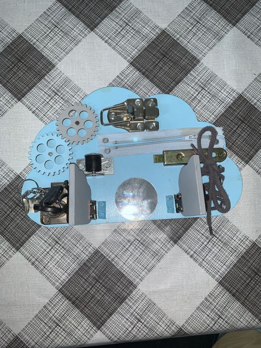 Tablica manipulacyjna mała błękitna 25x16 abam chmurka