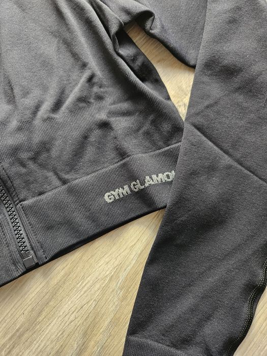 Gym glamour Bluza bezszwowa rozpinana black nowa S