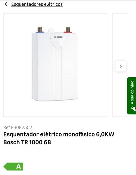 Esquentador elétrico instantâneo