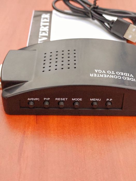 НОВЫЙ видео конвертер к монитору S-video,AV-VGA (RCA/тюльпан на VGA)