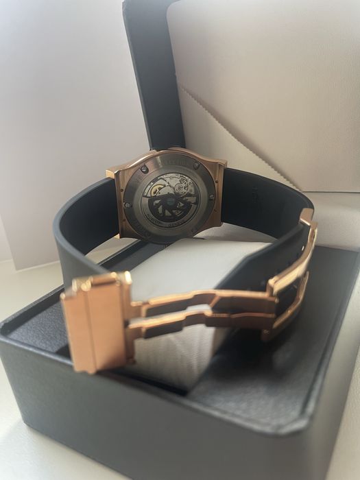 Часы механические автоподзавод Hublot Classic Fusion Black Gold