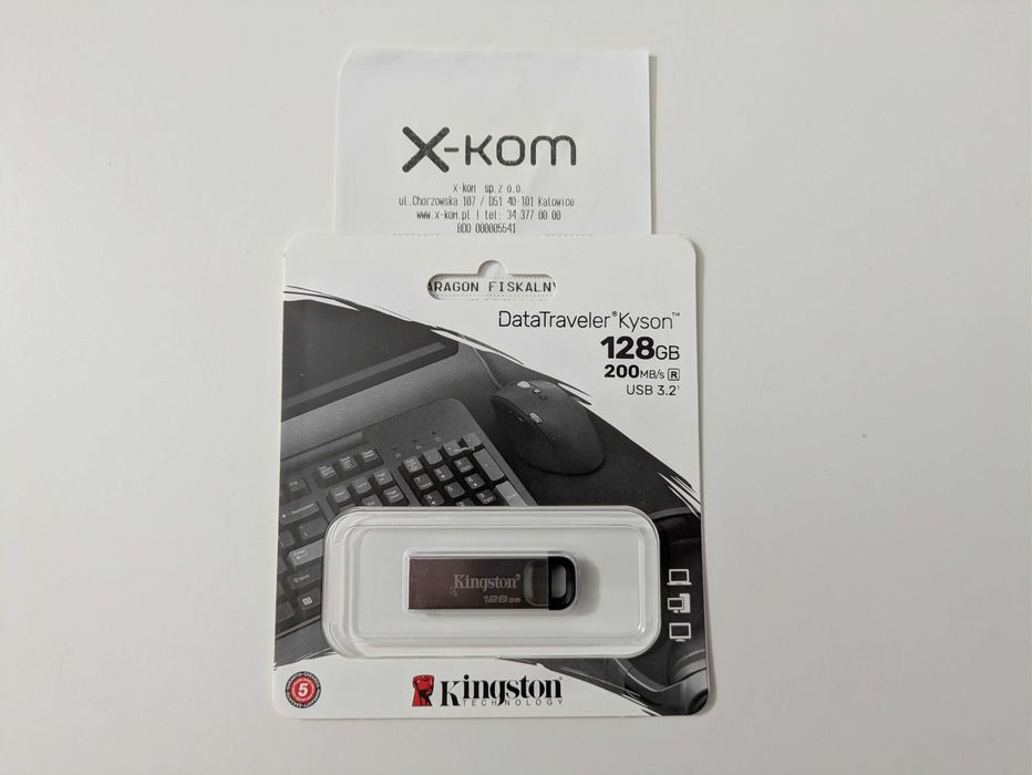 Nowy Pendrive Kingston 128GB DataTraveler Kyson 200MBs Gwarancja 5 lat