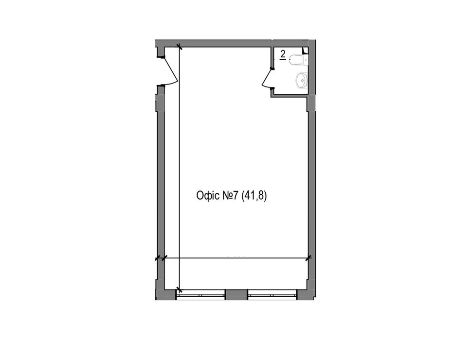 Продаж комерційного приміщення 41,8 м², Брюховичі