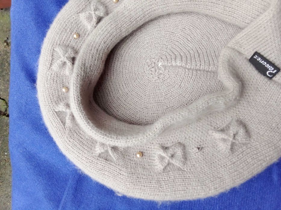 Beret ocieplany czapka damska