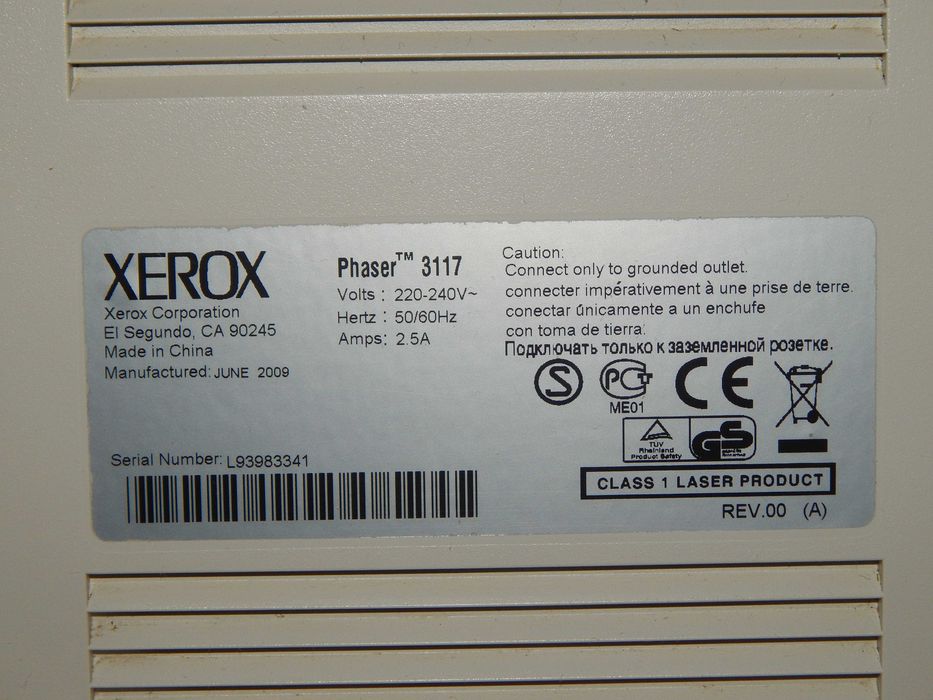 Принтер лазерный универсальный XEROX Phaser 3117 в хорошем