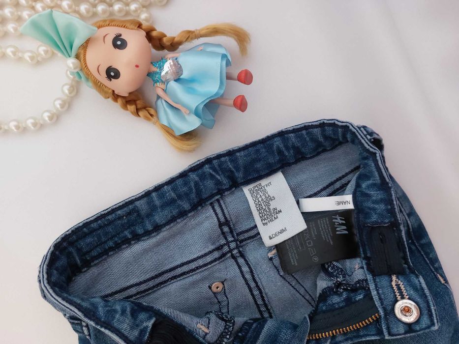 Джинсы скинни зауженные узкачи Super Skinny Fit Jeans H&M 4-5лет