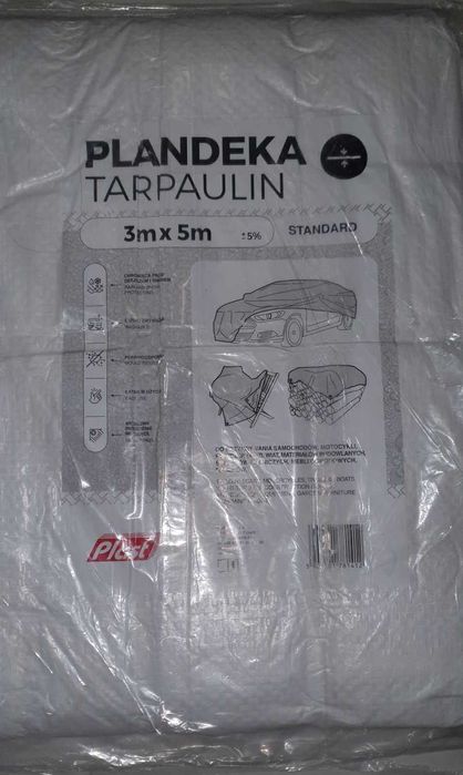 Plandeka ochronna Biała 3m x 5m