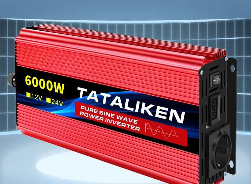 Инвертор с чистою синусоидою, преобраз. 12V/220V 3000Вт 4000Вт 6000Вт