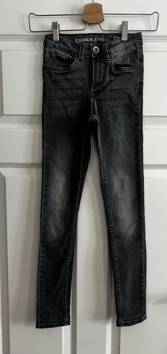 Szare spodnie jeansy dla dziewczynki rozm. 140