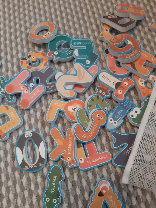 Literki pianki... po angielsku zwierzątka. Do kąpieli