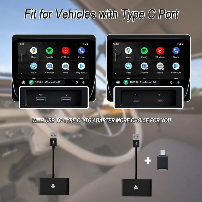 Geweo Bezprzewodowy Adapter Android Auto, Aktualizacja 2023,