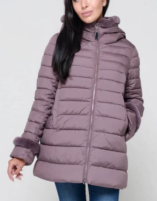 Куртка с натуральным мехом кролика XL-XXL