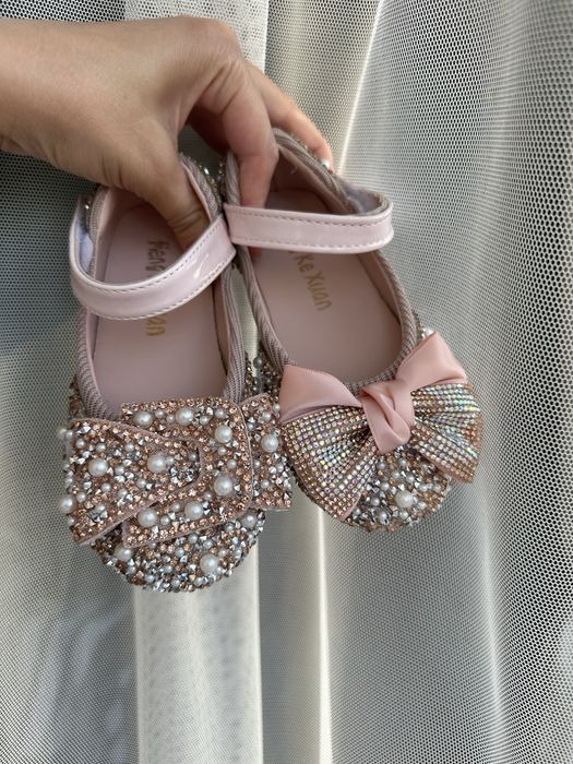 Туфли для девочки цвет пудра туфлі туфельки дитячі 27 28 29 30 31 32