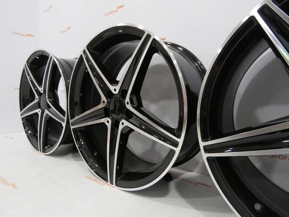 Jantes Look Mercedes AMG 19 x 8j et42 + 9j et 45 5x112 Preto + Polido