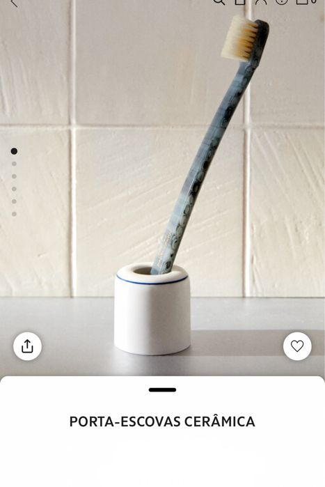 Porta-Escovas Cerâmica Zara Home NOVO