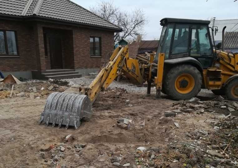 Услуги экскаватора + Камаз Вывоз мусора Расчистка Уборка