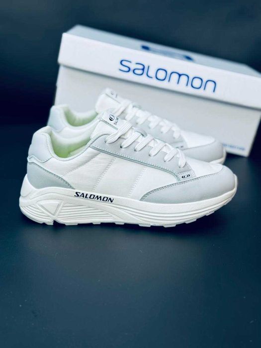 Непромокаемые женские термо кроссовки саломон белые +7 - 16