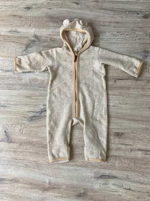Kombinezon merino, Huttelihut, rozmiar 80, beżowy, stan bardzo dobry
