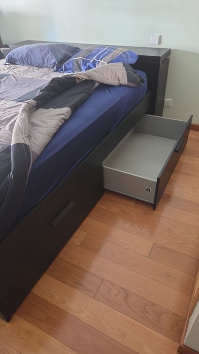 Cama Ikea hemnes + colchão + estrado + cabeceira
