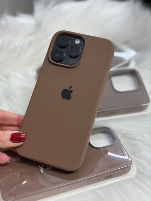 Шоколадний чохол на айфон iphone, коричневий силіконовий чохол чехол