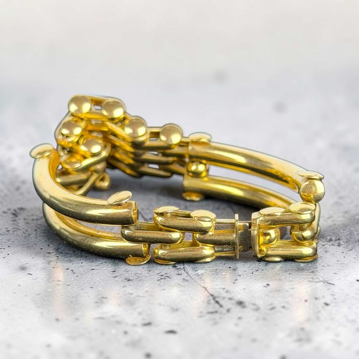 Pulseira em Ouro 18K com Elos Interligados