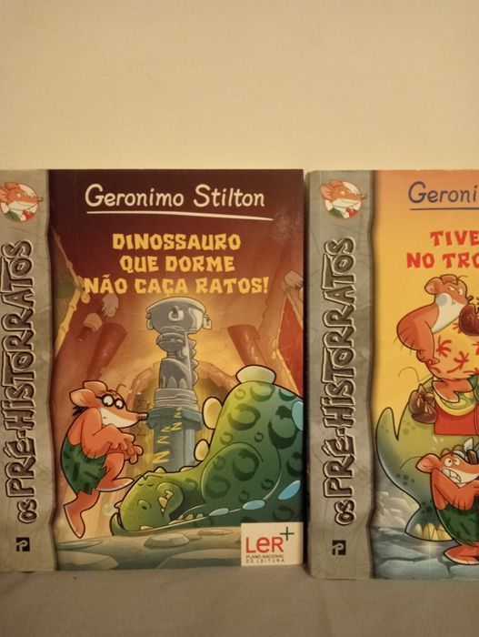 livros 2,3,4,5,7 e 10 da coleção Geronimo Stilton