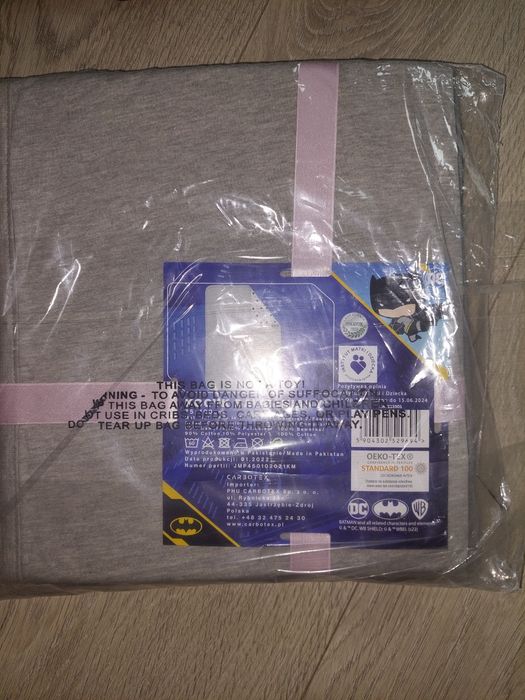 Nowy kocyk bawełniany batman 75x100