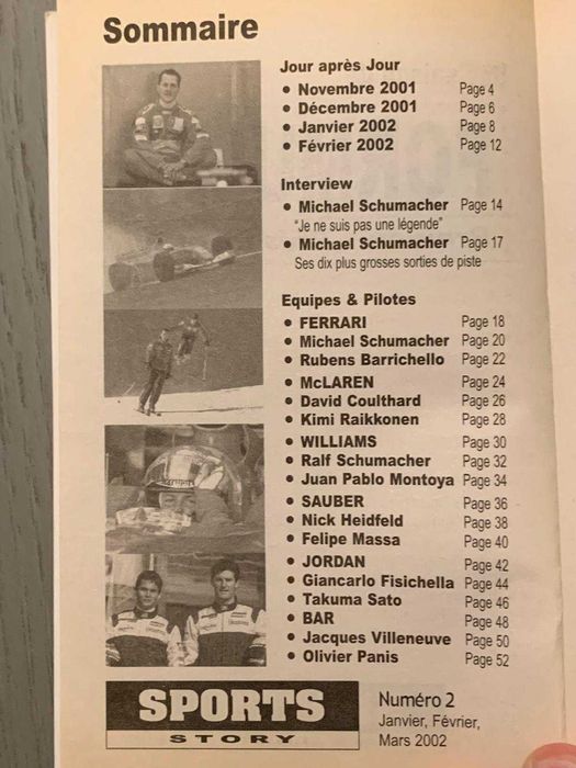 Livro Une Saison de Formule 1 – 2002 – Sports Story