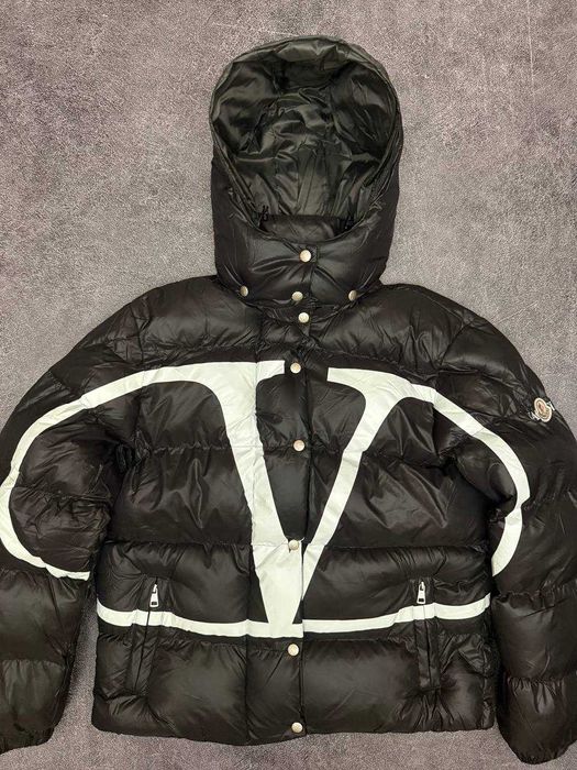 Valentino x Moncler Puffer Jacket Black White