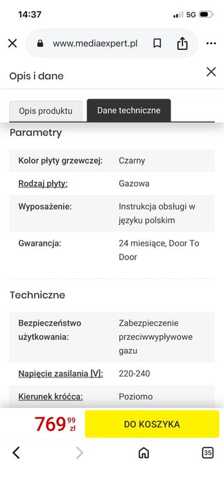 Kuchenka gazowa Beko