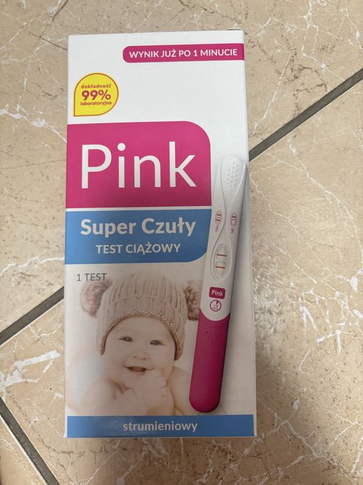 Pink Super Czuły Test Ciążowy – 10 szt. NOWE | Termin 03.2027