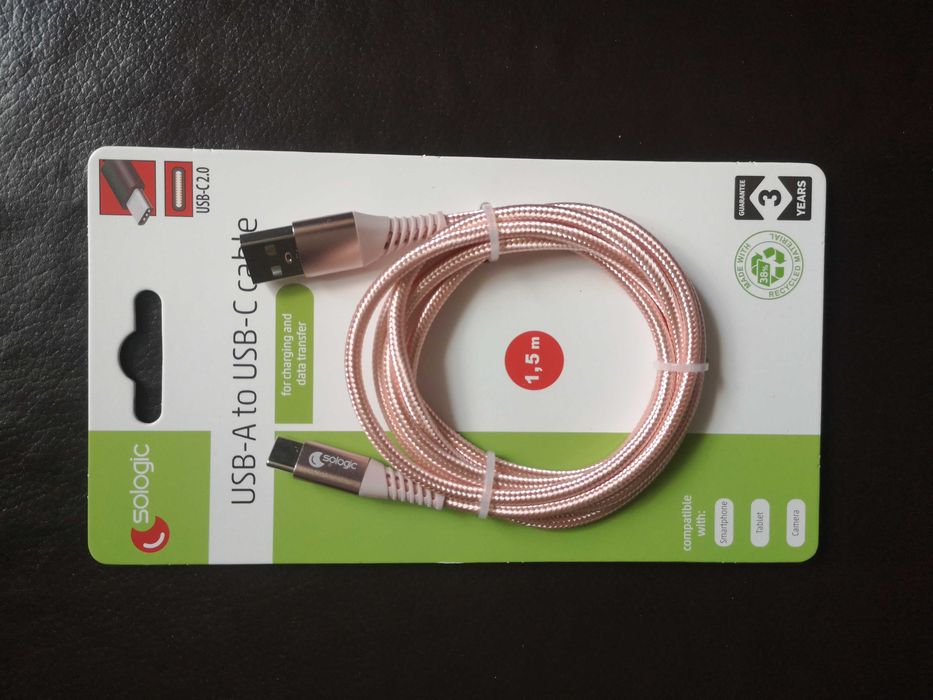 Kabel USB - A USB-C USB 1,5 m USB-C 2.0 telefon tablet camera nowy