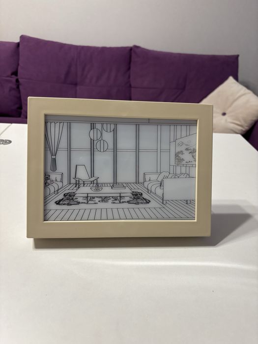 Нічник Led картина з пейзажем моря і пальм 3 режими