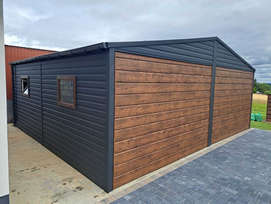 Garaż blaszany 6x5,6x6, panel poziomy wszystkie wymiary PROMOCJA -5%