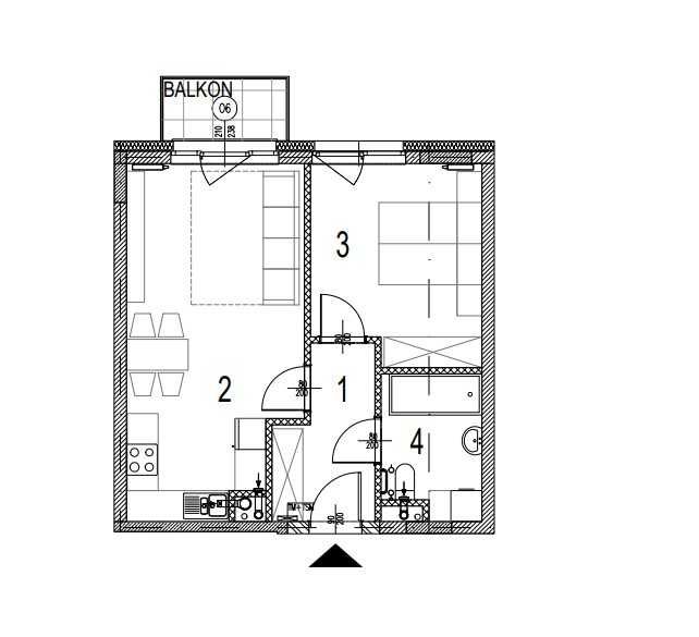 Legionowo - 2 pokoje - 44,71m2 - blisko SKMki