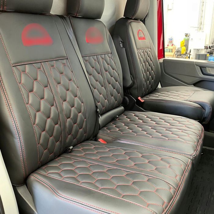 Pokrowce na fotele do Ford Transit Custom 7 os. Pikowane Szyte ręcznie