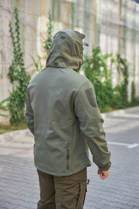 Куртка демісезонна Олива Soft Shell Shadow тактична водонепроникна