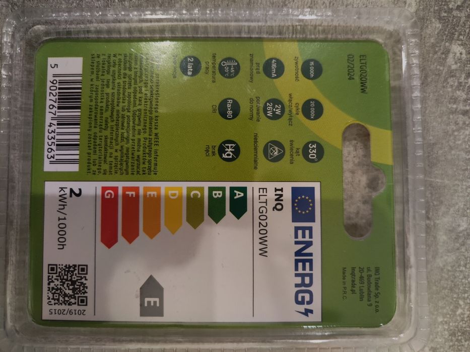 Nowa żarówka LED G4, 12V, 2W=26W