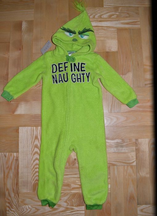 38^ The Grinch strój przebranie piżama 3 Lat_ 98 cm