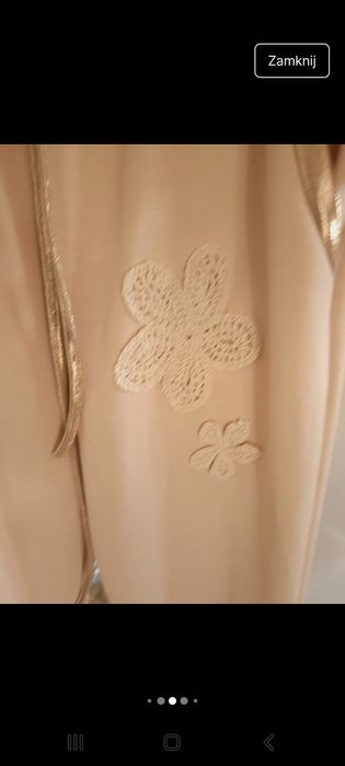 Spodnie dresowe zdobione kwiat ML