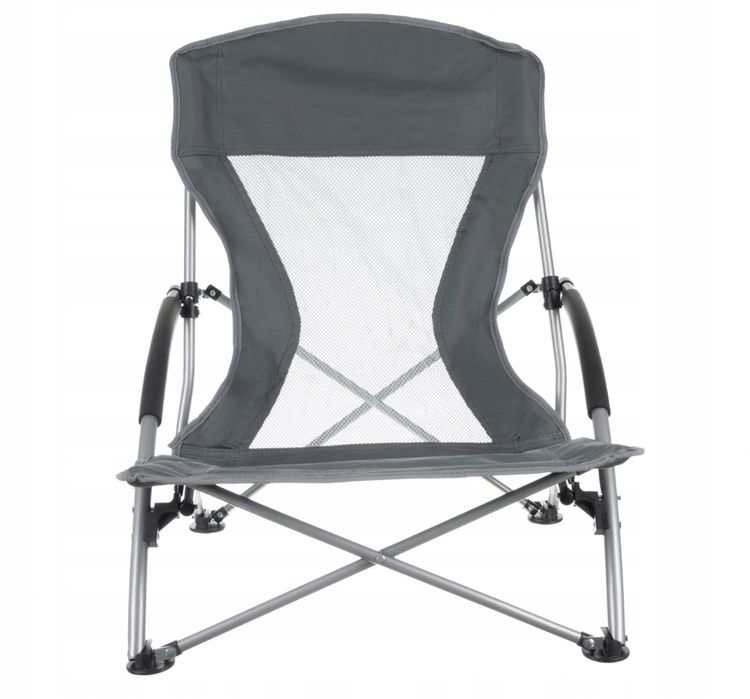 Krzesło Wędkarskie Turystyczne Składane z Oparciem Plażowy Ogrodowy