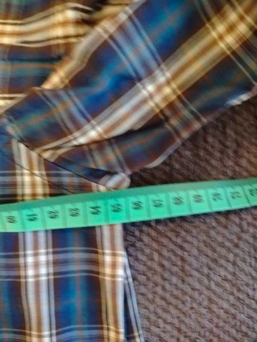 Tchibo koszula męska w niebieską kratę z długim rękawem r. XXL 45-46