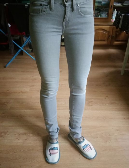 Spodnie jeansy fit skinny - Big Star - r. 26 - szare