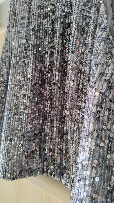 Top bluzka cekiny silver h&m S