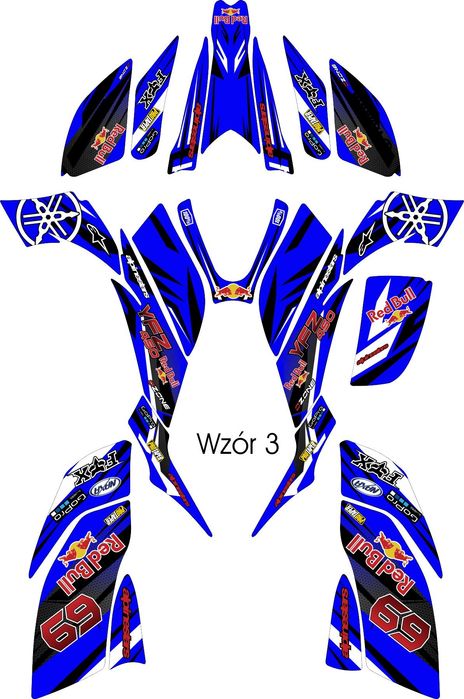 NAKLEJKI Yamaha YFZ 450 okleina 2008