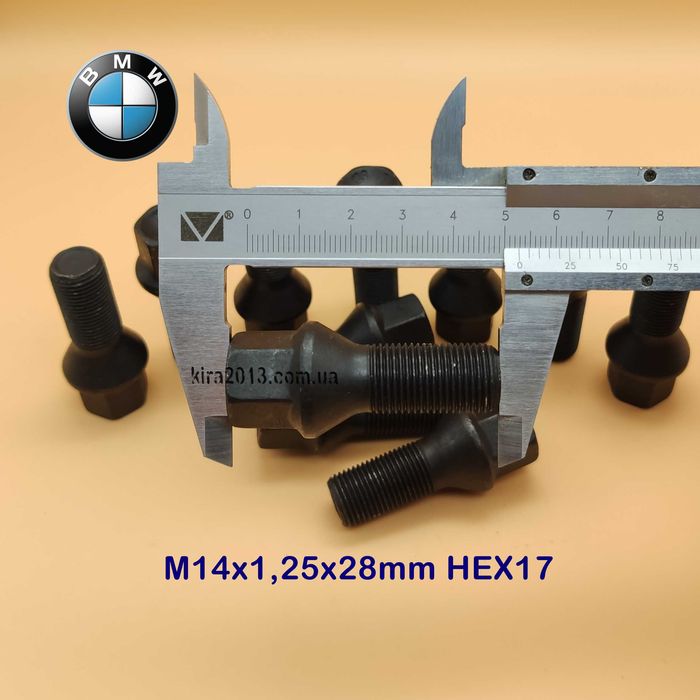 Болты для дисков БМВ черные BMW E70 E71 F15 F16 F10 F11 F25 F26 F80
