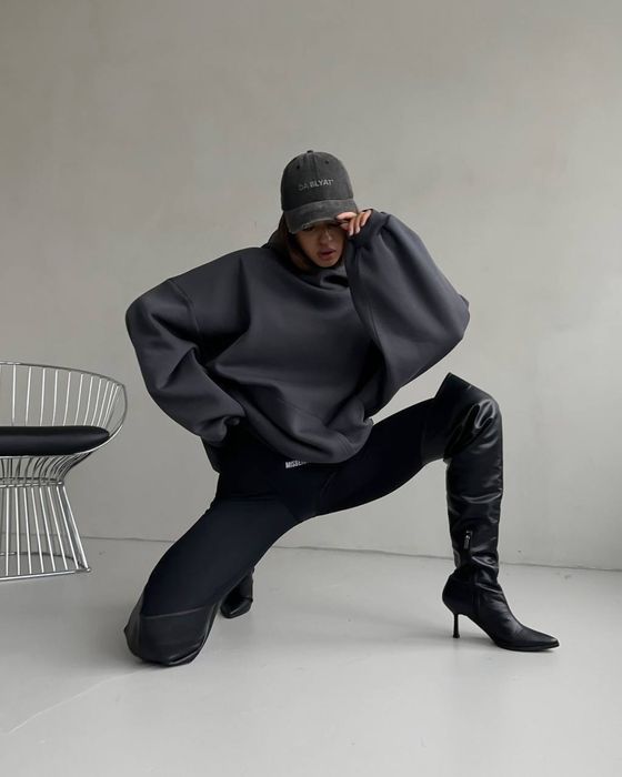 Жіноче худі на флісі з принтом