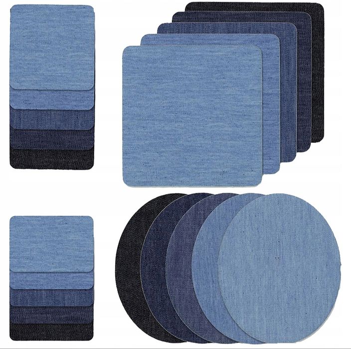 20szt Duży zestaw termo łatki jeans łatka naprasowanka do ubrań