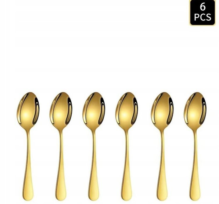 Zestaw sztućcy 24 elementy złote